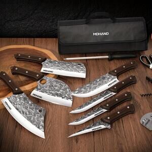 14pcs Professional  Kitchen Chef Knife Set Forged Stainless Steel Cutlery Set